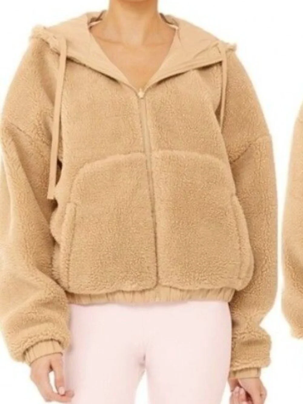 ALO Yoga Teddy Jacket in Camel Brown